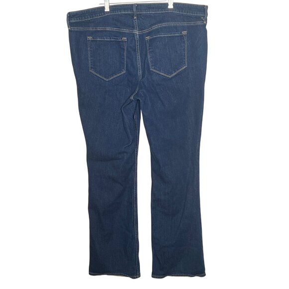 Old Navy Women's Mid-Rise Wow Boot-Cut Jeans Plus Size 20 Dark Rinse Denim - Picture 2 of 14